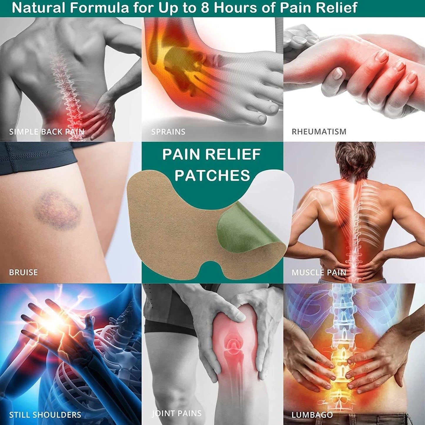 Herbal Knee Pain Relief Patches Arthritis Inflammation Patch Sticker | Instant Relief from Pain