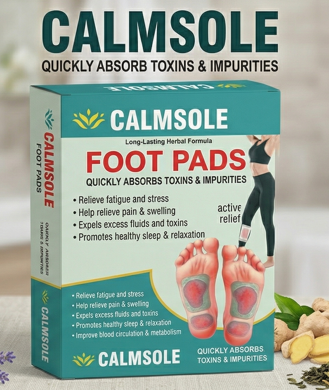 Deep Cleansing Herbal Foot Pads for Full body Detox & Natural Weight Management
